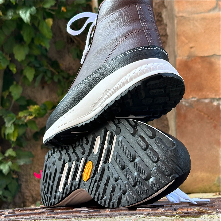 Dark Brown Leather High Top Sneaker